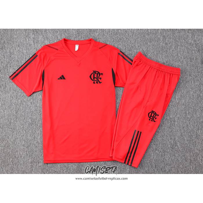 Chandal del Flamengo 2023-2024 Manga Corta Rojo - Pantalon Corto